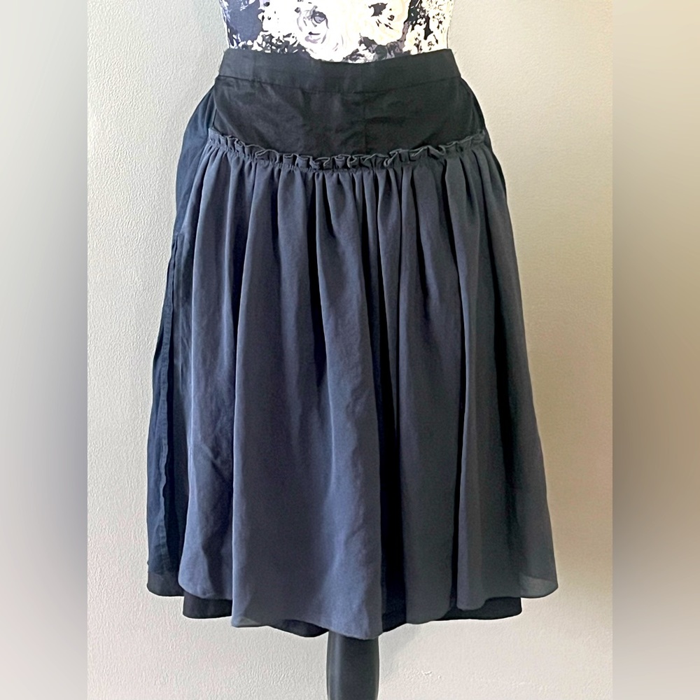 Gathered Pleated Skirt